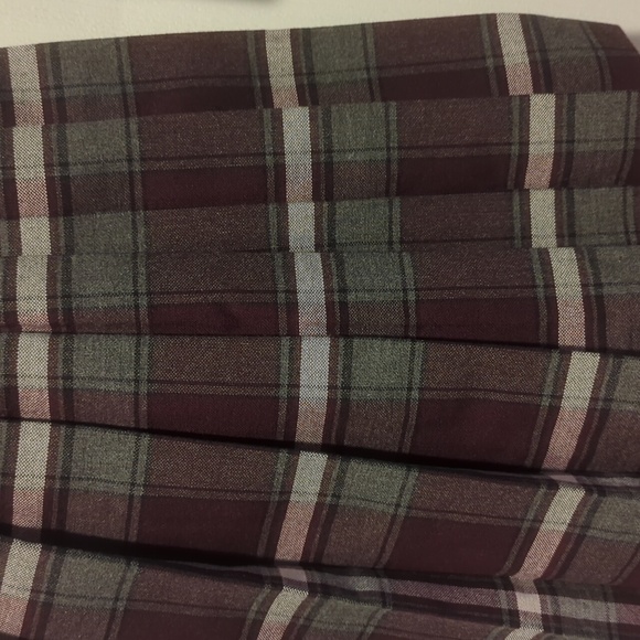 Girl's burgundy plaid French Toast jumper with white button up long sleeve shirt - Picture 3 of 6